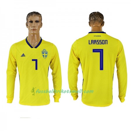 Fußballtrikots Schweden Larsson 7 WM 2018 Langarm Heimtrikotsatz kaufen